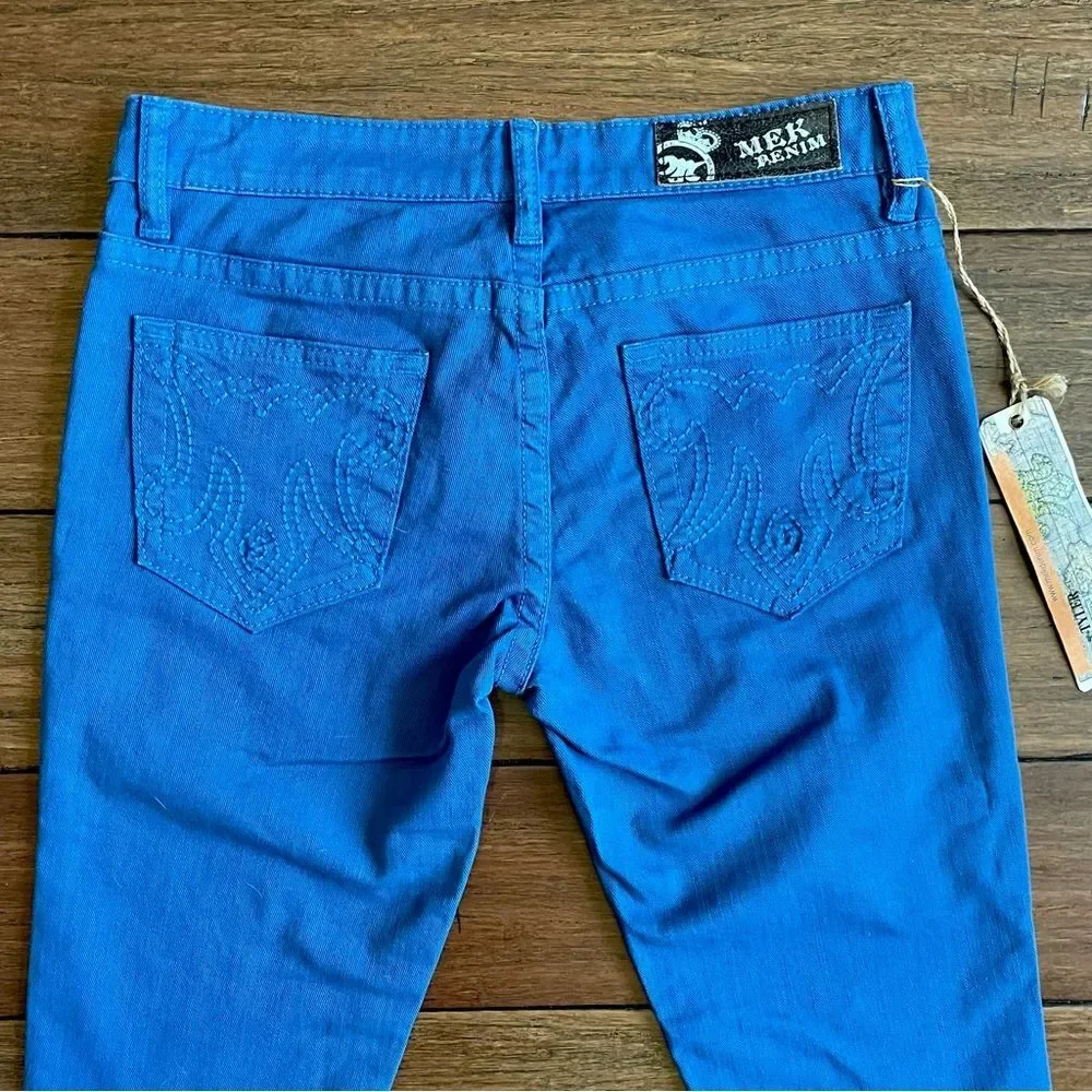 NWT MEK Denim Tyler Cigarette Blue Pants Size 27 × 34 - Picture 10 of 15